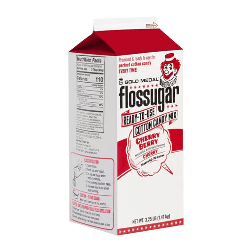 Flossugar Cherry Ready to Use Cotton Candy Mix 1.47kg Gold Medal