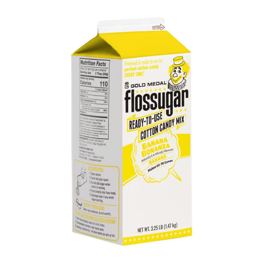 Flossugar Banana Ready to Use Cotton Candy Mix 1.47kg Gold Medal