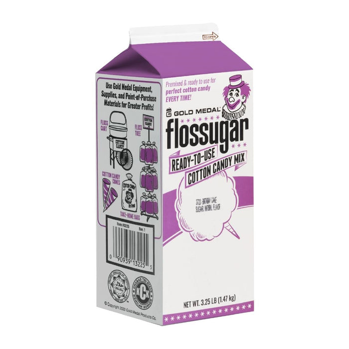 Flossugar Birthday Cake Ready to Use Cotton Candy Mix 1.47kg Gold Medal