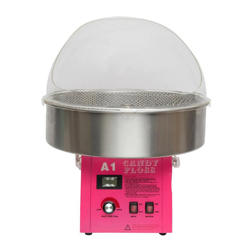 1.5kW. Capacity: 400g of sugar