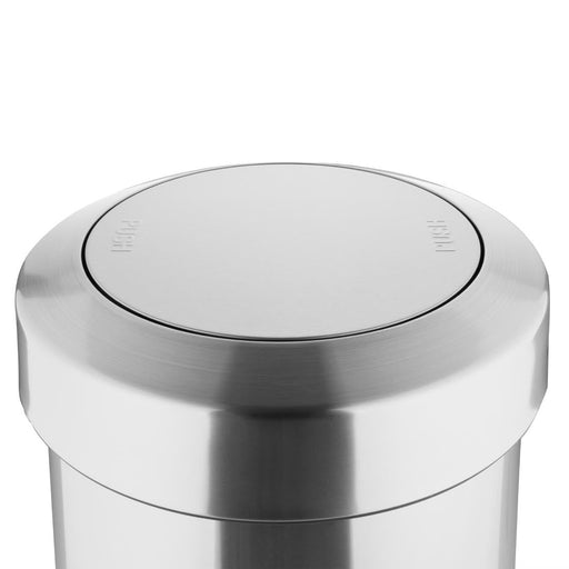 Bolero Bin with Swing Lid Brushed Steel 70Ltr Bolero