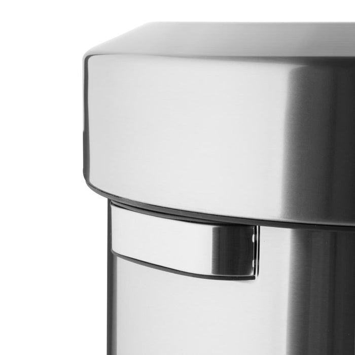 Bolero Bin with Swing Lid Brushed Steel 70Ltr Bolero