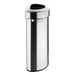 Bolero 'D' Shape Bin with Open Lid Brushed Steel 86Ltr Bolero