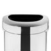 Bolero 'D' Shape Bin with Open Lid Brushed Steel 86Ltr Bolero