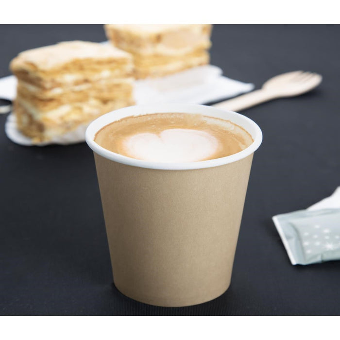 Fiesta Recyclable Hot Cups Single Wall Kraft 6oz (50 Pack) Fiesta Recyclable