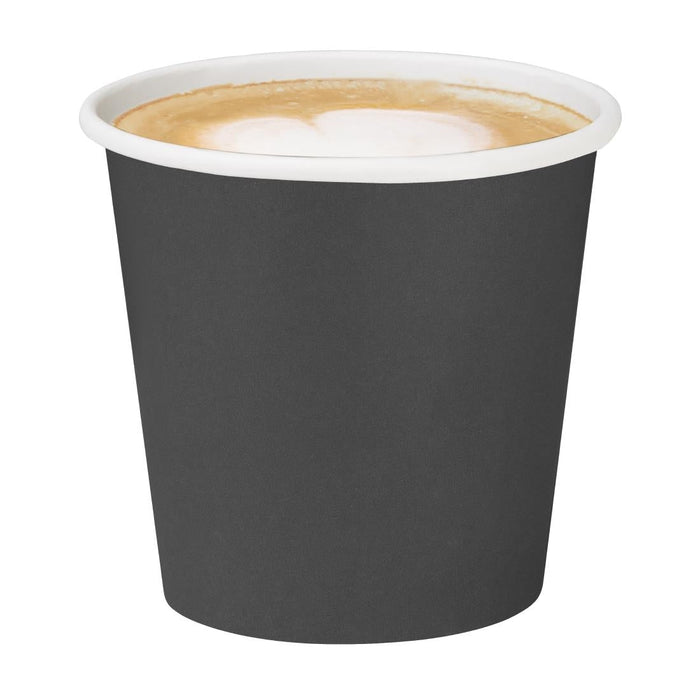 Fiesta Recyclable Hot Cups Single Wall Black 6oz (50 Pack) Fiesta Recyclable