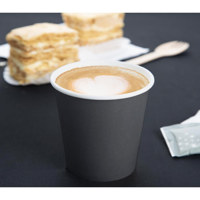 Fiesta Compostable Hot Cups Single Wall Black 6oz (50 Pack) Fiesta Compostable