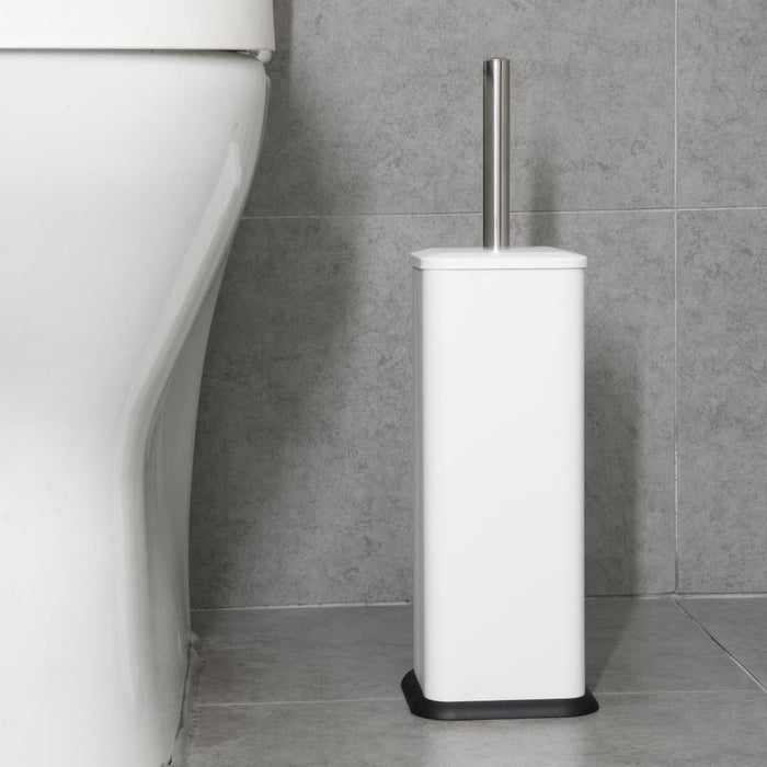 Jantex Square Toilet Brush and Holder - White Jantex
