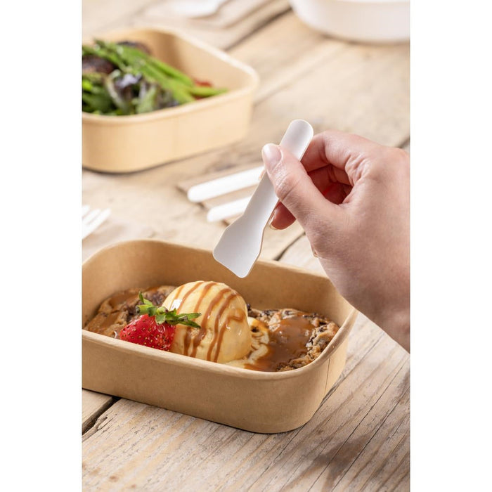 Fiesta Compostable Paper Ice Cream Spoons 95mm (100 Pack) Fiesta Compostable