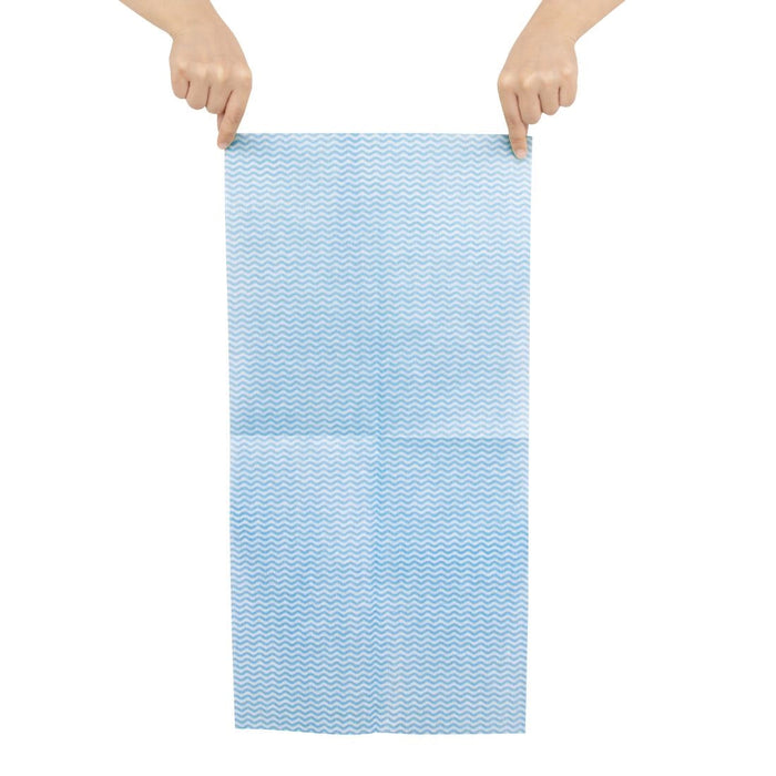 Jantex Washroom Cleaning Cloth Blue (50 Pack) Jantex