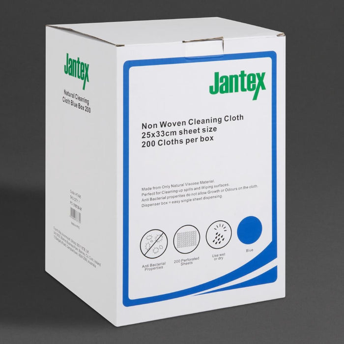 Jantex Green Compostable Cleaning Cloth Blue (200 Pack) Jantex