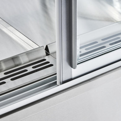 Cossiga Heated Freestanding Multideck Display Sliding Front & Rear Doors 900mm Cossiga