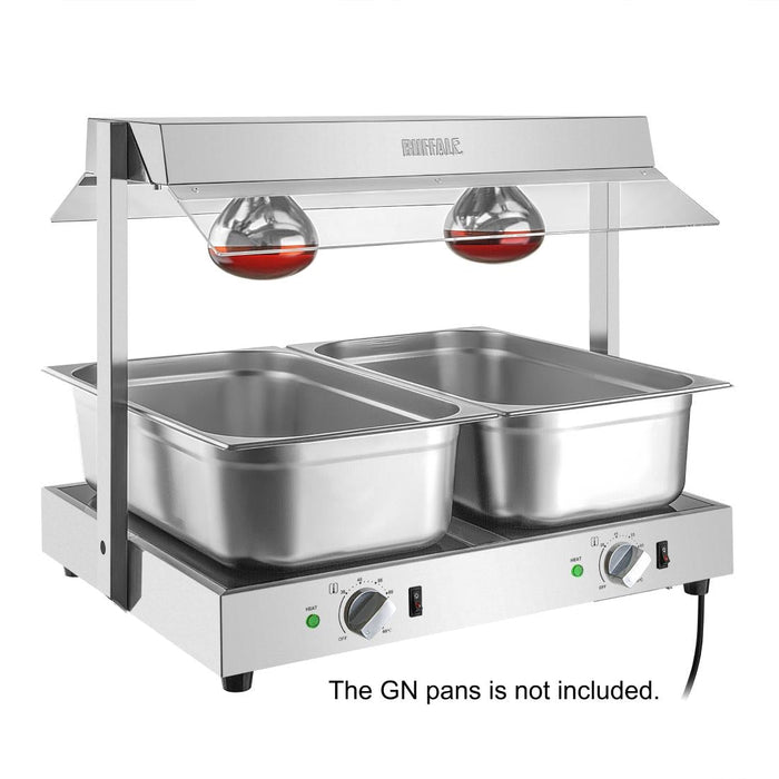 Buffalo Food Warmer with Gantry 2x GN 1/1 Buffalo