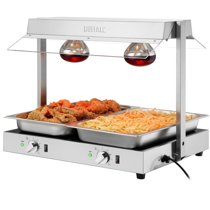 Buffalo Food Warmer with Gantry 2x GN 1/1 Buffalo