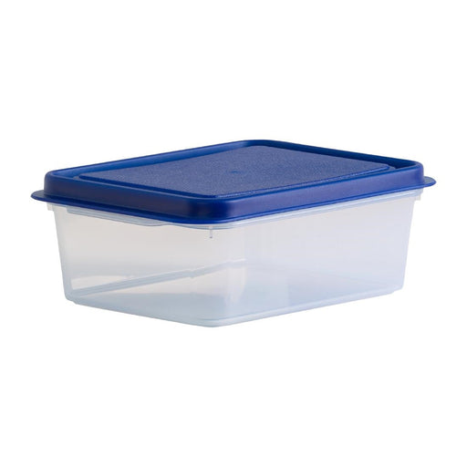 Wham Studio Rectangle Food Box Clear/Blue 1Ltr Wham