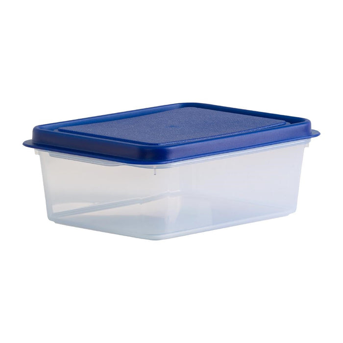 Wham Studio Rectangle Food Box Clear/Blue 1Ltr Wham