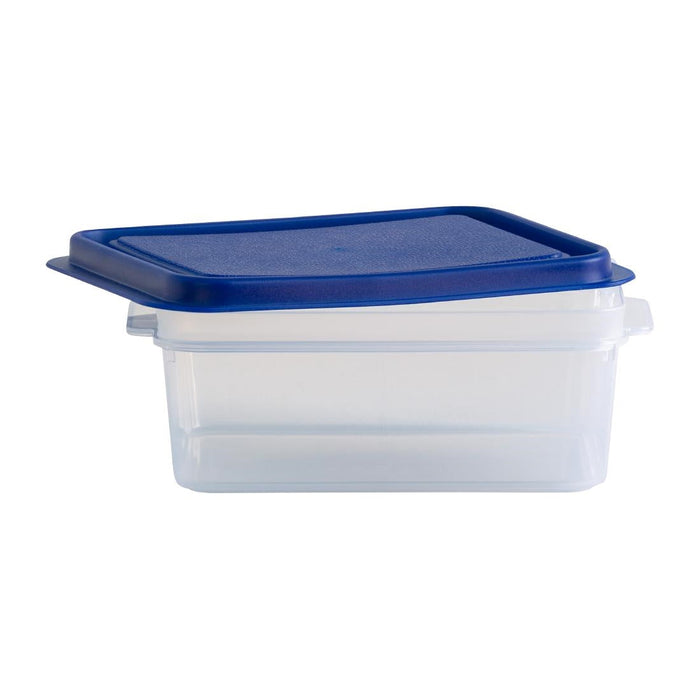 Wham Studio Rectangle Food Box Clear/Blue 1Ltr Wham