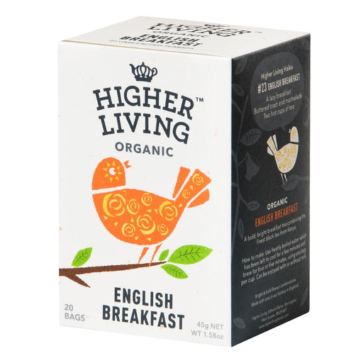 Higher Living English Breakfast Organic Teabags (80 Pack) Higher Living Tea