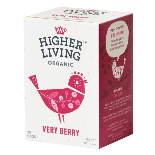 Higher Living Very Berry Organic Teabags (60 Pack) Higher Living Tea