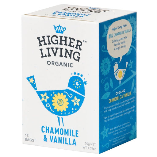 Higher Living Chamomile & Vanilla Organic Teabags (60 Pack) Higher Living Tea