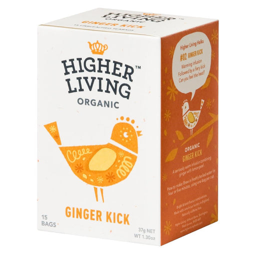 Higher Living Ginger Kick Organic Teabags (60 Pack) Higher Living Tea