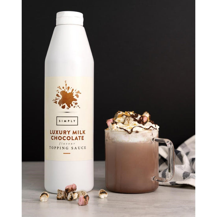 Simply Luxury Milk Chocolate Topping Sauce 1kg Simply