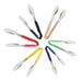 Includes red, yellow, brown, blue, green and black tongs