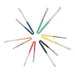 Includes red, yellow, brown, blue, green and black tongs