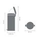 Brabantia NewIcon Pedal Bin Bucket Brilliant Steel 30Ltr Brabantia