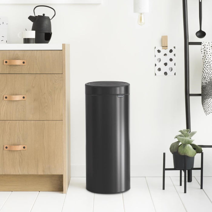 Brabantia Touch Bin Matt Black 30Ltr Brabantia