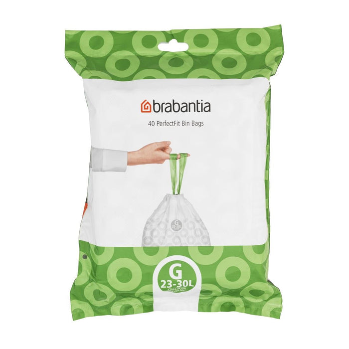 Brabantia PerfectFit Bin Bags, Code G, 23-30Ltr (40 Pack) Brabantia