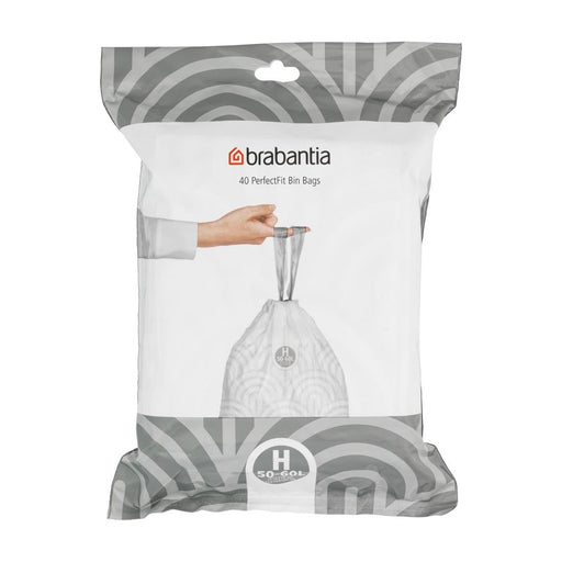 Brabantia PerfectFit Bin Bags, Code H, 50-60Ltr (40 Pack) Brabantia