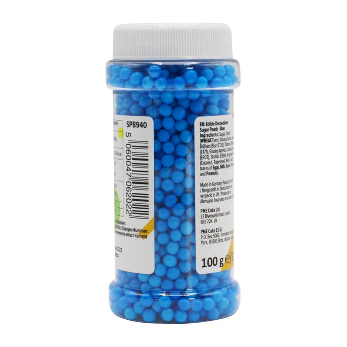 PME Sugar Pearls 100g - Blue PME