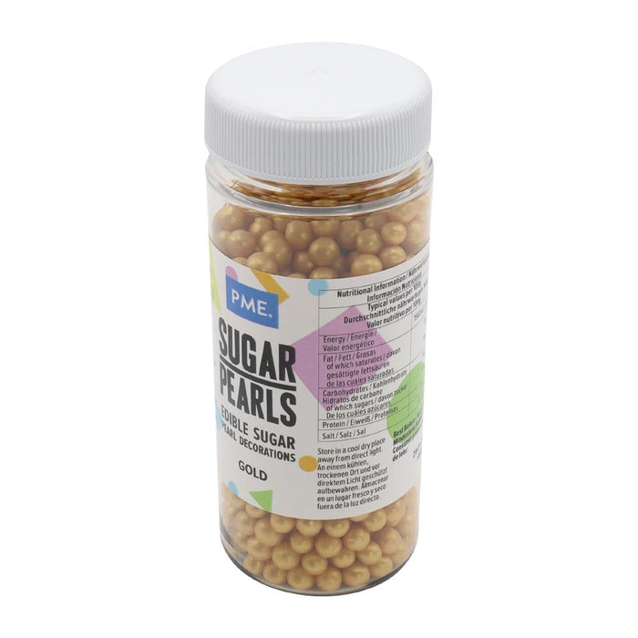 PME Sugar Pearls 60g - Gold PME