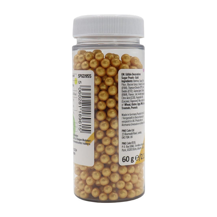 PME Sugar Pearls 60g - Gold PME