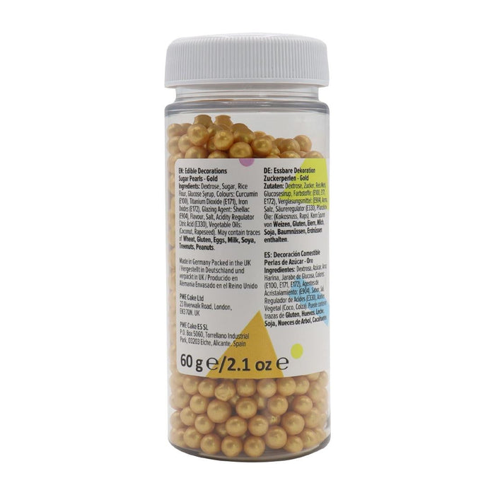 PME Sugar Pearls 60g - Gold PME