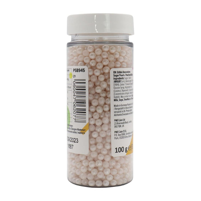 PME Sugar Pearls 100g - Pearlised Blush PME
