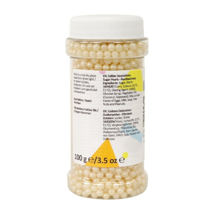 PME Sugar Pearls 100g - Pearlised Ivory PME