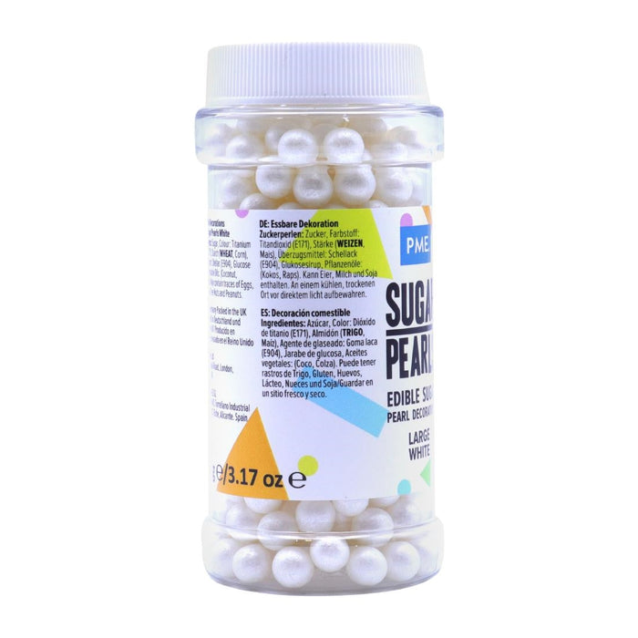 PME Large Sugar Pearls 90g - White PME