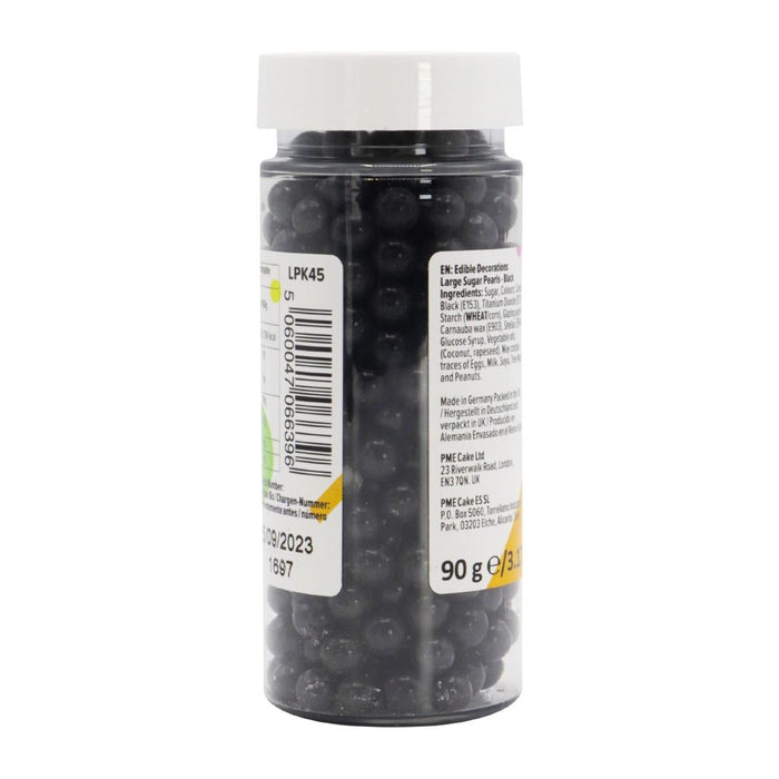 PME Large Sugar Pearls 90g - Black PME