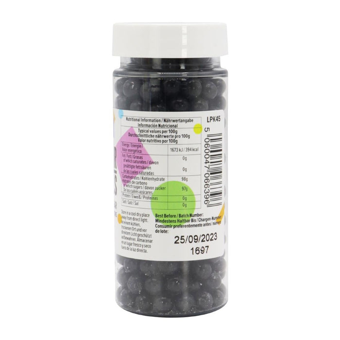 PME Large Sugar Pearls 90g - Black PME