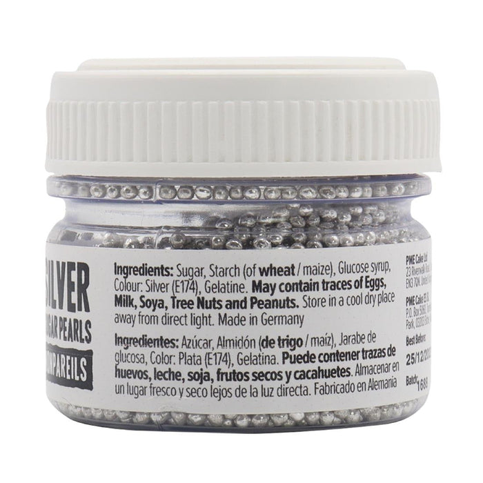PME Silver Sugar Pearls 25g - Nonpareils PME
