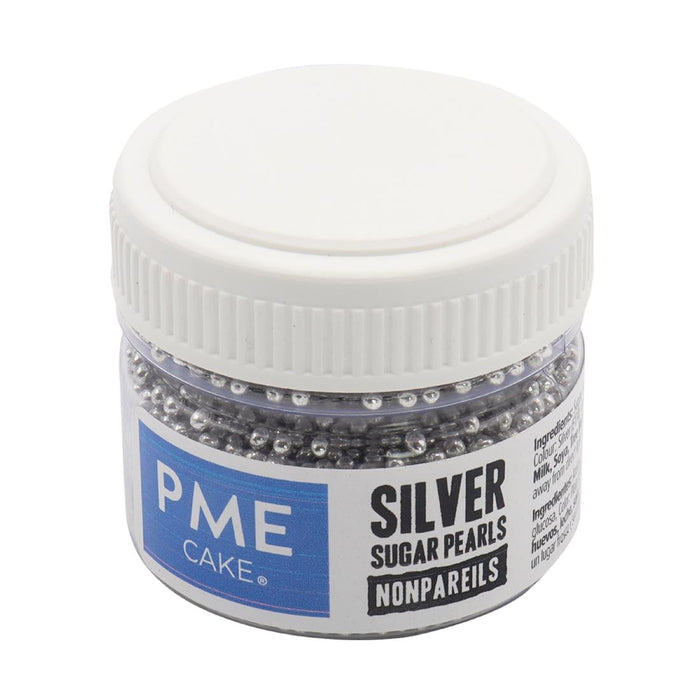 PME Silver Sugar Pearls 25g - Nonpareils PME