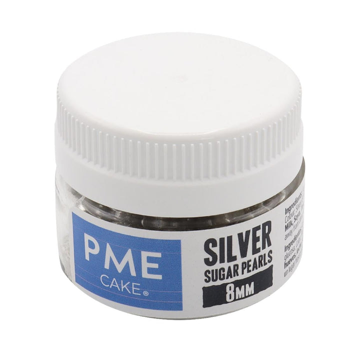 PME Silver Sugar Pearls 8mm PME