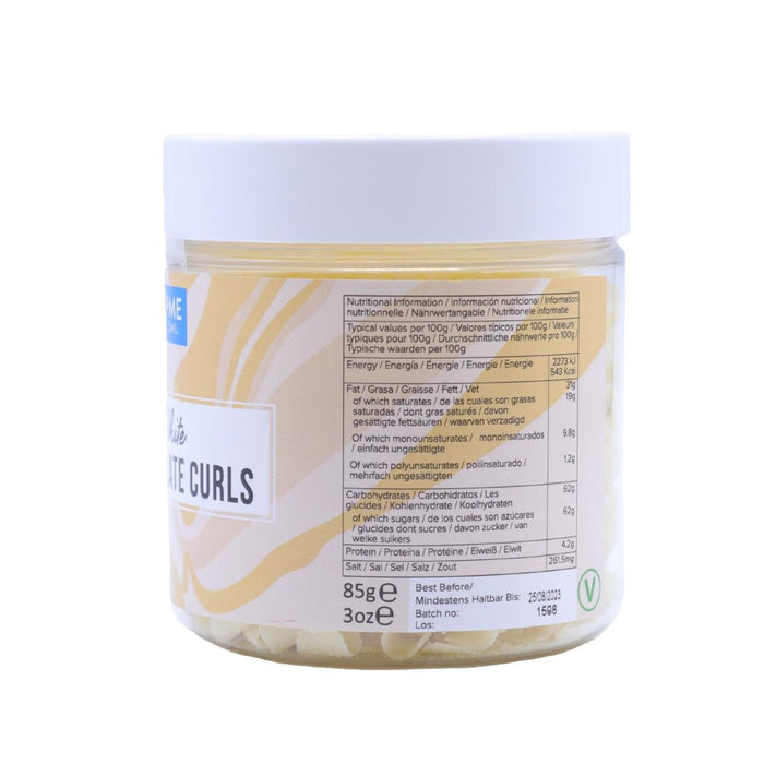 PME Chocolate Curls White Chocolate 85g PME