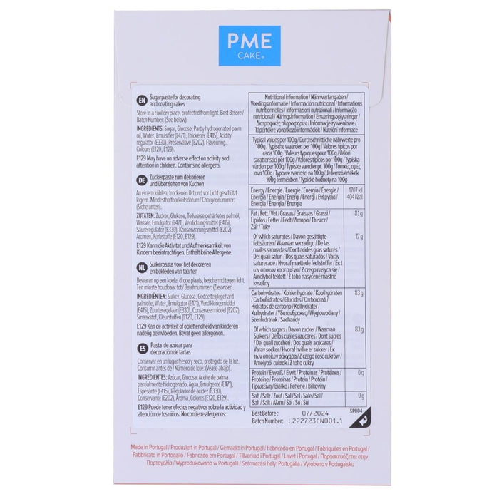 PME Sugar Paste Fondant Red 250g PME