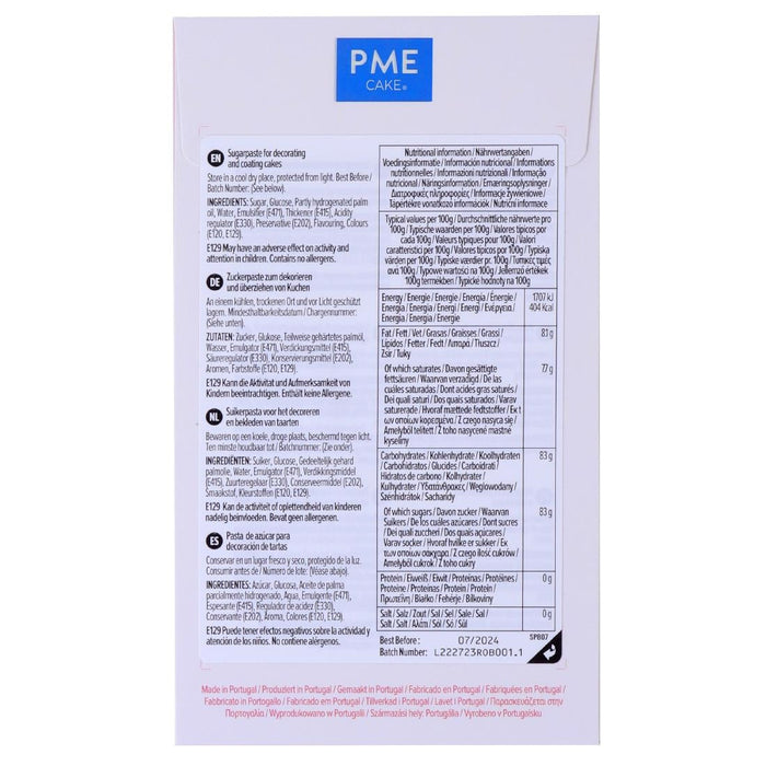 PME Sugar Paste Fondant Light Pink 250g PME