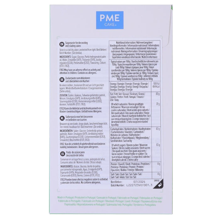 PME Sugar Paste Fondant Green 250g PME