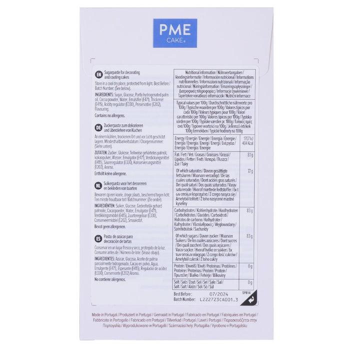 PME Sugar Paste Fondant Brown 250g PME