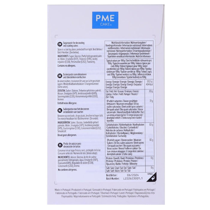 PME Sugar Paste Fondant White 250g PME